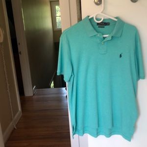 Teal green large men’s polo